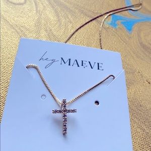 Gold cross necklace. Brand new